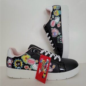 Hello Kitty & Friends By Sanrio Women's Black Casual Court Sneakers size 9